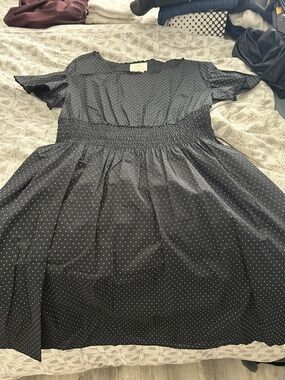 kate spade Black Dress with White Polka Dots
